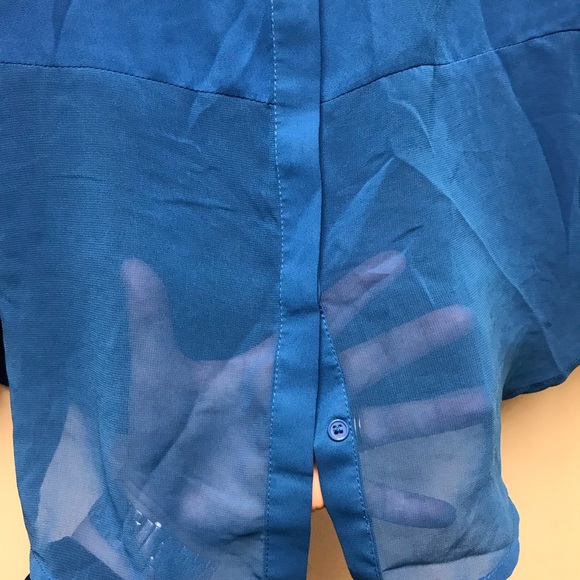 Pleione Blue Collared Button Down - Picture 5 of 8